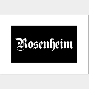 Rosenheim written with gothic font Posters and Art